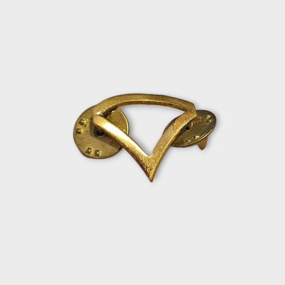 Vintage Gold-Tone Chevron Pin